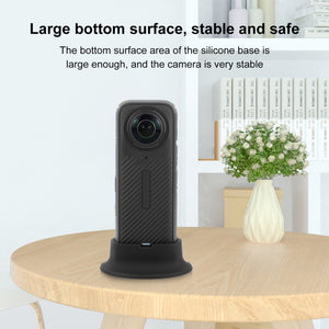 PULUZ Silikon-Dock für Insta360 X4 – Kratzfester, fester Tischfußhalter, weiches und rutschfestes Material