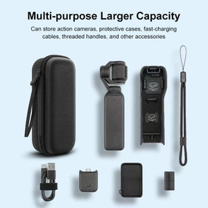 PULUZ Mini-Hartschalenkoffer für DJI Osmo Pocket 3 – Tragbare EVA-Schutztasche mit organisiertem Innenraum und Reißverschluss, stoßfest und kompakt