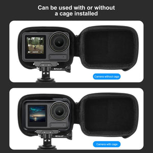 PULUZ Mini-Hartschalenkoffer für DJI Osmo Action 3 / 4 / 5 Pro – Wasserdichte und stoßfeste EVA-Schutztasche, tragbar mit Samtfutter