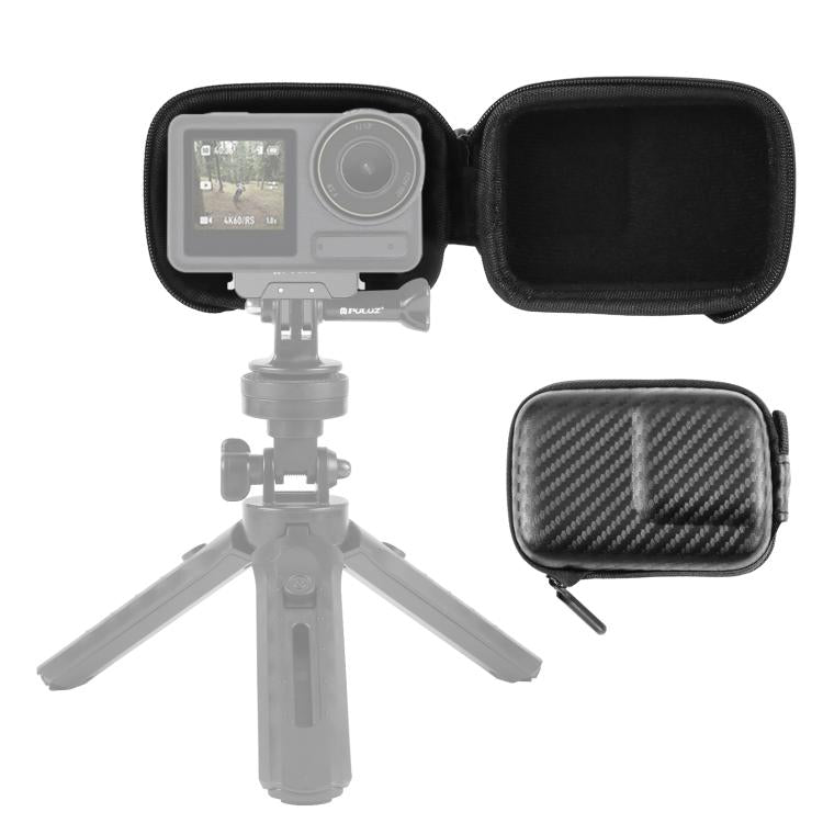 PULUZ Mini-Hartschalenkoffer für DJI Osmo Action 3 / 4 / 5 Pro – Wasserdichte und stoßfeste EVA-Schutztasche, tragbar mit Samtfutter
