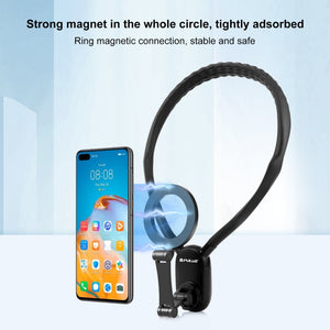 PULUZ Magnetische POV-Halshalterung für Smartphone und Action-Cam – Verstellbare Halterung für freihändiges Fotografieren, Kompatibel mit iPhone, GoPro, Insta360, DJI