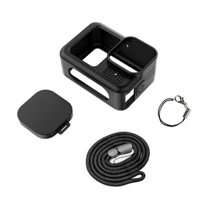 Custodia Protettiva in Silicone per GoPro HERO13 Black con Cordino e Copriobiettivo – PULUZ Nero