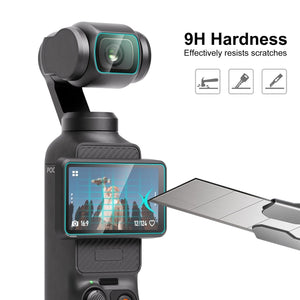 Für DJI OSMO Pocket 3 PULUZ 9H 2.5D HD-Objektivschutz aus gehärtetem Glas...