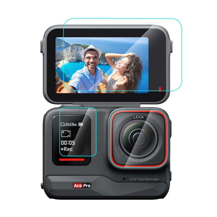 Per Insta360 Ace Pro PULUZ 3 in 1 schermo posteriore e anteriore + pellicola ...