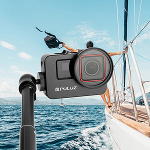 PULUZ Gabbia in Metallo per Insta360 Ace / Ace Pro con Adattatore Filtro UV da 52mm – Frame Protettivo con Slitta Fredda