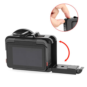 PULUZ Gabbia in Metallo per Insta360 Ace / Ace Pro con Adattatore Filtro UV da 52mm – Frame Protettivo con Slitta Fredda