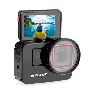 PULUZ Gabbia in Metallo per Insta360 Ace / Ace Pro con Adattatore Filtro UV da 52mm – Frame Protettivo con Slitta Fredda