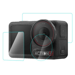 Pellicola Protettiva in Vetro Temperato per DJI Osmo Action 5 Pro – Schermo Anteriore, Posteriore e Obiettivo