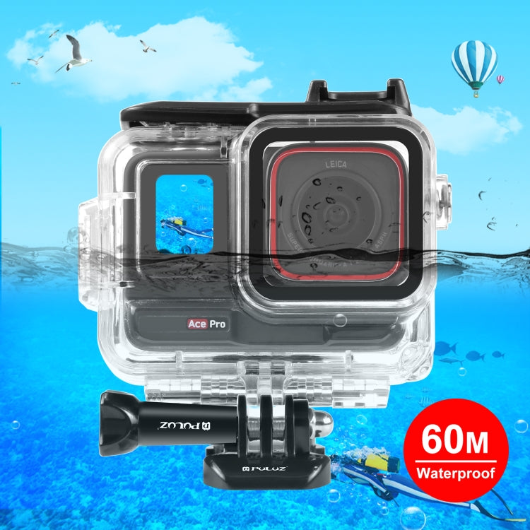 Per Insta360 Ace Pro PULUZ Custodia impermeabile subacquea da 60 m con adatta...