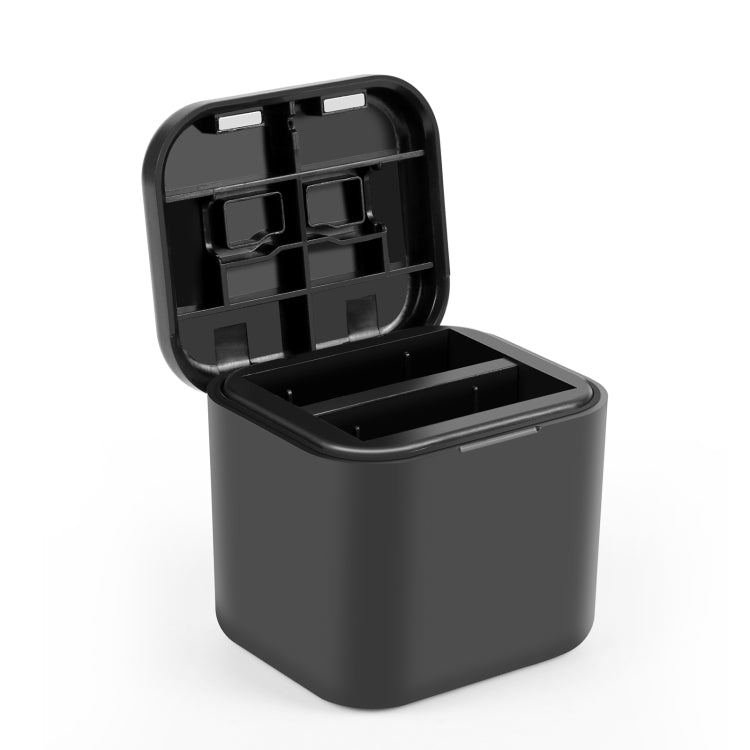 PULUZ Dual Slot Akku-Ladebox für Insta360 Ace Pro 2 / Pro 1 / Ace mit Schutzhülle