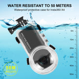 PULUZ Wasserdichtes Unterwassergehäuse für Insta360 X4 – 50 Meter wasserdicht