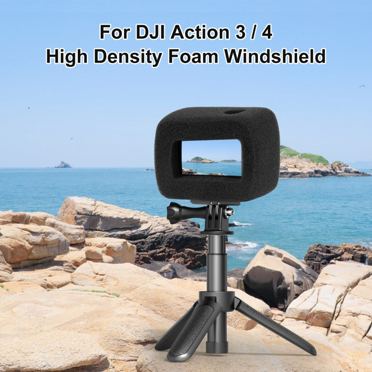PULUZ Windschutzscheibe aus hochdichtem Schaumstoff für DJI Osmo Action 5 Pro / 4 / 3 – Reduzierung und Schutz vor Windgeräuschen
