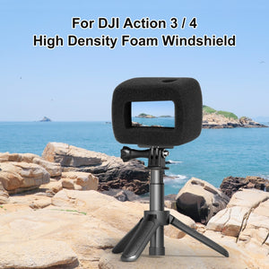 PULUZ Windschutzscheibe aus hochdichtem Schaumstoff für DJI Osmo Action 5 Pro / 4 / 3 – Reduzierung und Schutz vor Windgeräuschen