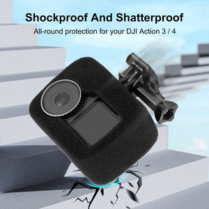 PULUZ Windschutzscheibe aus hochdichtem Schaumstoff für DJI Osmo Action 5 Pro / 4 / 3 – Reduzierung und Schutz vor Windgeräuschen