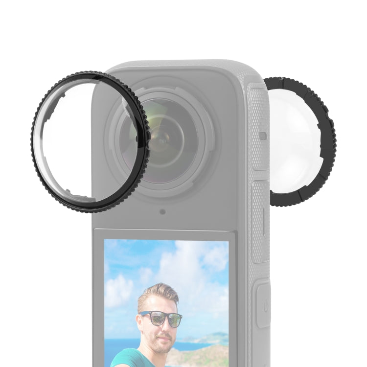 PULUZ Drehverschluss-Objektivschutz aus gehärtetem Glas für Insta360 X4 – Maximale Klarheit und Widerstandsfähigkeit
