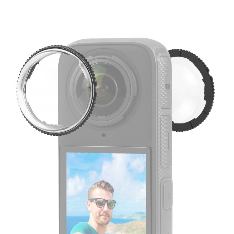 PULUZ PC-Objektivschutzkappe für Insta360 X4 – Kratzschutz mit Drehverschluss