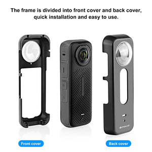 PULUZ Telaio Protettivo in Lega di Alluminio per Insta360 X4 con Protezione Obiettivo