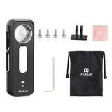 PULUZ Telaio Protettivo in Lega di Alluminio per Insta360 X4 con Protezione Obiettivo