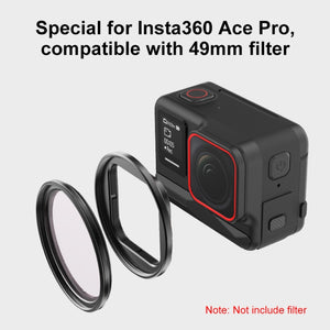 Portafiltro in Metallo PULUZ per Insta360 Ace Pro – Supporto Filtri 49 mm, Telaio Protettivo Resistente
