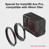 Portafiltro in Metallo PULUZ per Insta360 Ace Pro – Supporto Filtri 49 mm, Telaio Protettivo Resistente