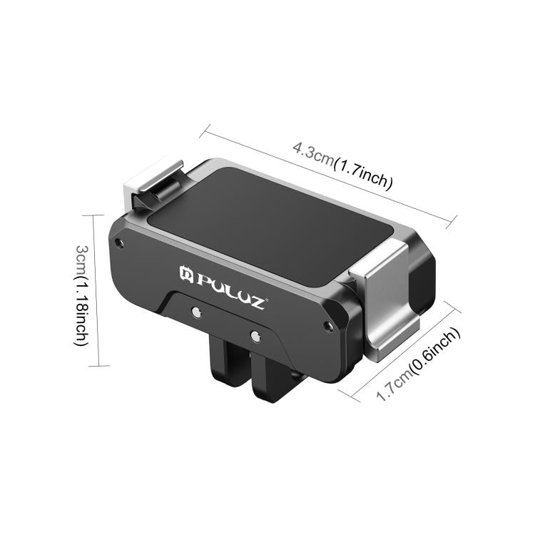 PULUZ Schnellwechsel-Magnetbasis für DJI Osmo Action 4 / 3 / 5 Pro – Universalhalterung mit 1/4"-Gewinde