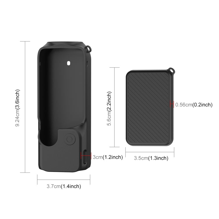 Per DJI OSMO Pocket 3 PULUZ 2 in 1 Custodia in silicone con cinturino��������...