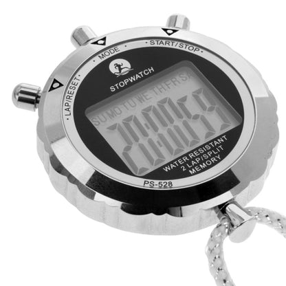 PS528 Cronometro in metallo Cronografo professionale LCD digitale portatile Contatore sportivo con cinturino, PS528