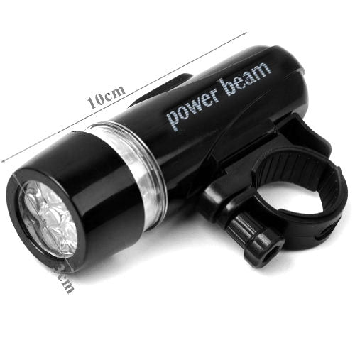 Luce da testa per bicicletta a 5 LED resistente all'acqua + torcia di sicurezza posteriore, Bicycle Head Light+ Rear Safety Flashlight