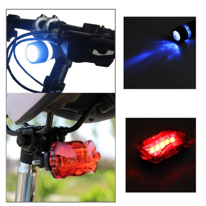 Luce da testa per bicicletta a 5 LED resistente all'acqua + torcia di sicurezza posteriore, Bicycle Head Light+ Rear Safety Flashlight