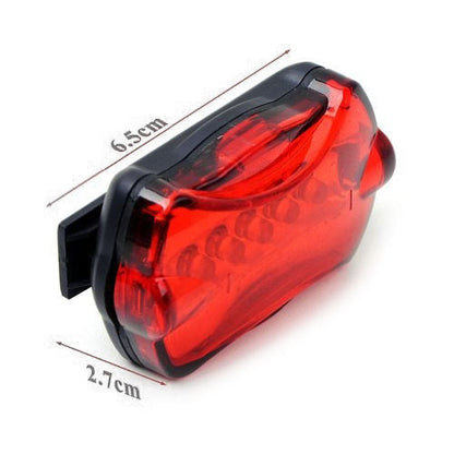 Luce da testa per bicicletta a 5 LED resistente all'acqua + torcia di sicurezza posteriore, Bicycle Head Light+ Rear Safety Flashlight