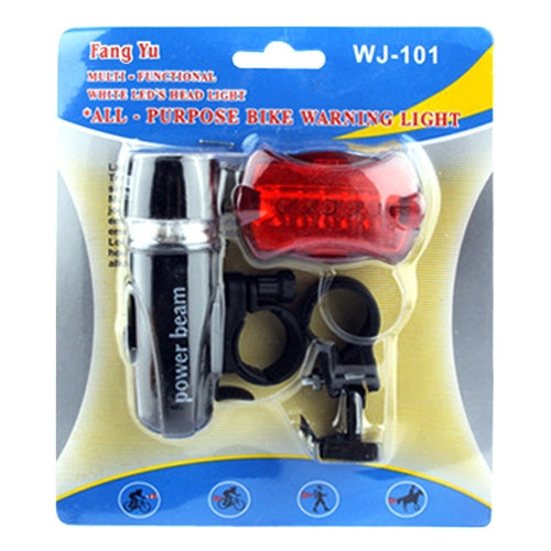 Luce da testa per bicicletta a 5 LED resistente all'acqua + torcia di sicurezza posteriore, Bicycle Head Light+ Rear Safety Flashlight