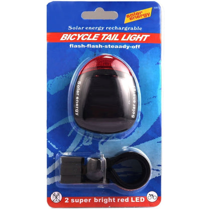 Fanale Posteriore per Bicicletta Ricaricabile a Energia Solare con 2