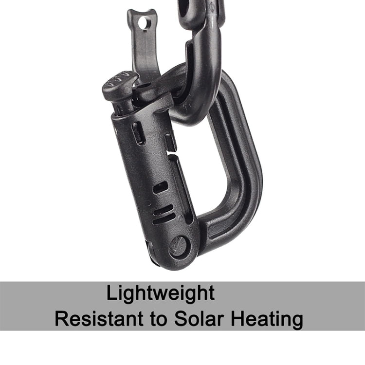 Moschettone portatile in plastica, 4 pezzi in una confezione, il prezzo è per 4 pezzi (grigio chiaro), 4PCS Plastic Carabiner