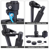 Stabilizzatore portatile in fibra di carbonio PULUZ 38,5-61 cm per video e fo...