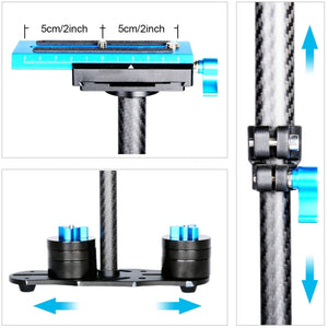 Stabilizzatore portatile in fibra di carbonio PULUZ 38,5-61 cm per video e fo...