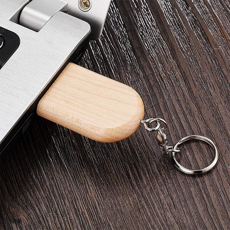 Disco Flash USB in Legno - Capacità 2GB, 4GB, 8GB