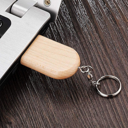 Disco Flash USB in Legno - Capacità 2GB, 4GB, 8GB