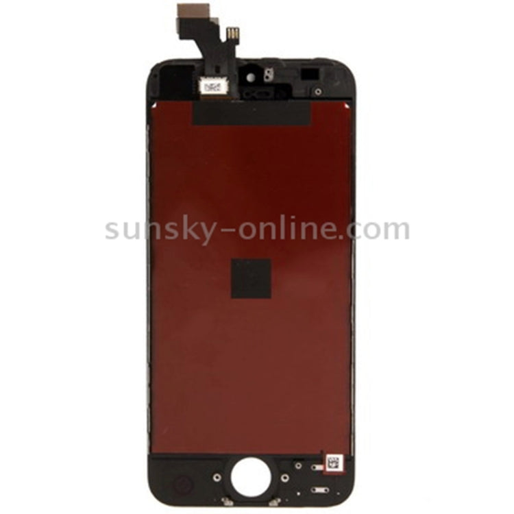Gruppo Digitalizzatore LCD con Cornice e Touch Pad per iPhone 5 Nero