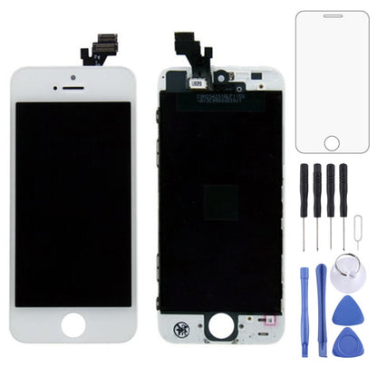 Gruppo Digitalizzatore LCD con Cornice e Touch Pad per iPhone 5 Nero
