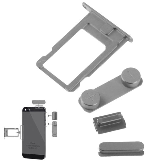 Vassoio Nano SIM 4 in 1 per iPhone 5 e 5S - Oro Chiaro, con Pulsanti