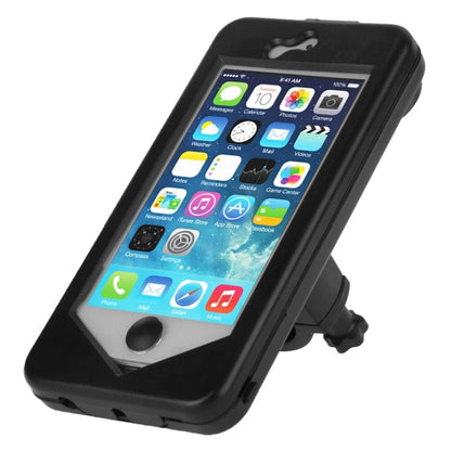 Portabici combinato con rotazione di 360 gradi a 3 strati (plastica + schermo touch + vassoio in silicone) per iPhone 5 e 5S, 360 Degree Rotation Bicycle Holder