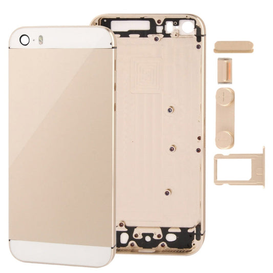 cover-posteriore-in-lega-con-alloggiamento-completo-con-pulsante-mute-pulsante-di-accensione-pulsante-del-volume-vassoio-per-scheda-nano-sim-per-iphone-5s-for-iphone-5s - immagine 1