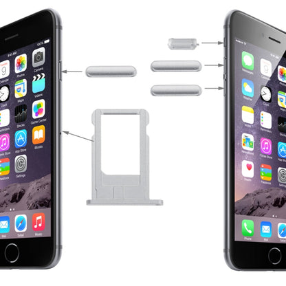 Vassoio scheda, tasto di controllo del volume, tasto di blocco schermo e interruttore di disattivazione audio, kit chiave vibrante per iPhone 6, For iPhone 6 (Kit), For 6, For iPhone 6(Pink), For iPhone 6