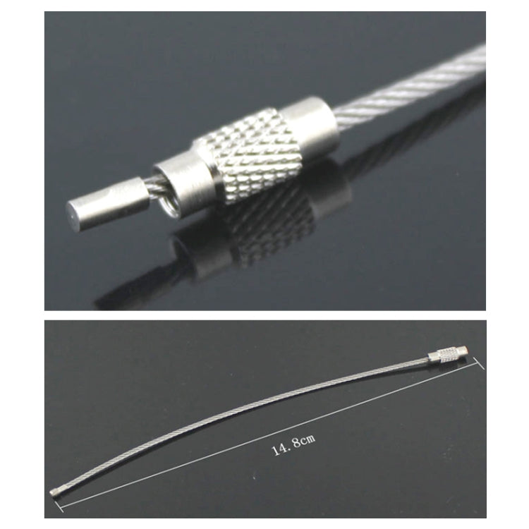anello-multifunzionale-da-campeggio-all-aperto-in-fune-metallica-portachiavi-in-filo-di-acciaio-inossidabile-key-chain - immagine 3