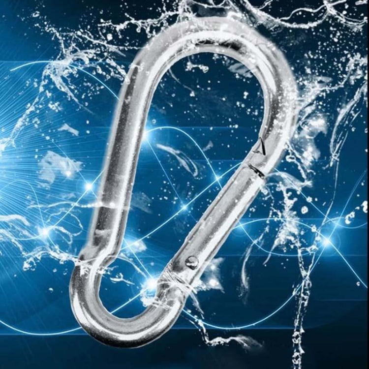 Moschettone in acciaio inossidabile M7 Gancio a molla Multi-utensile per alpinismo Fibbia per gancio da campeggio Corda per gancio, diametro interno: 6,84 mm, M7