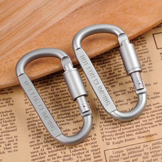 Moschettone con fibbia da campeggio a forma di D in lega di alluminio multifunzionale di alta qualità da 2 pezzi, 2PCS Aluminum Alloy