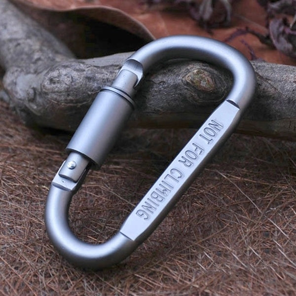 Moschettone con fibbia da campeggio a forma di D in lega di alluminio multifunzionale di alta qualità da 2 pezzi, 2PCS Aluminum Alloy