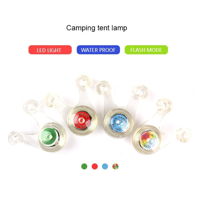Tenda da campeggio esterna da 10 pezzi Luce LED portatile a 3 modalità resistente all'acqua, lampada a sospensione, consegna colore casuale