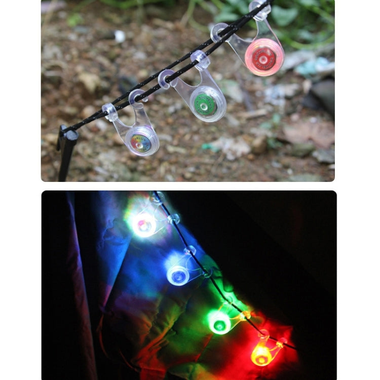 Tenda da campeggio esterna da 10 pezzi Luce LED portatile a 3 modalità resistente all'acqua, lampada a sospensione, consegna colore casuale