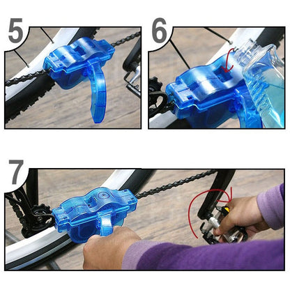 Kit di Detergenti e Spazzole per Catene di Biciclette - 4 Pezzi per